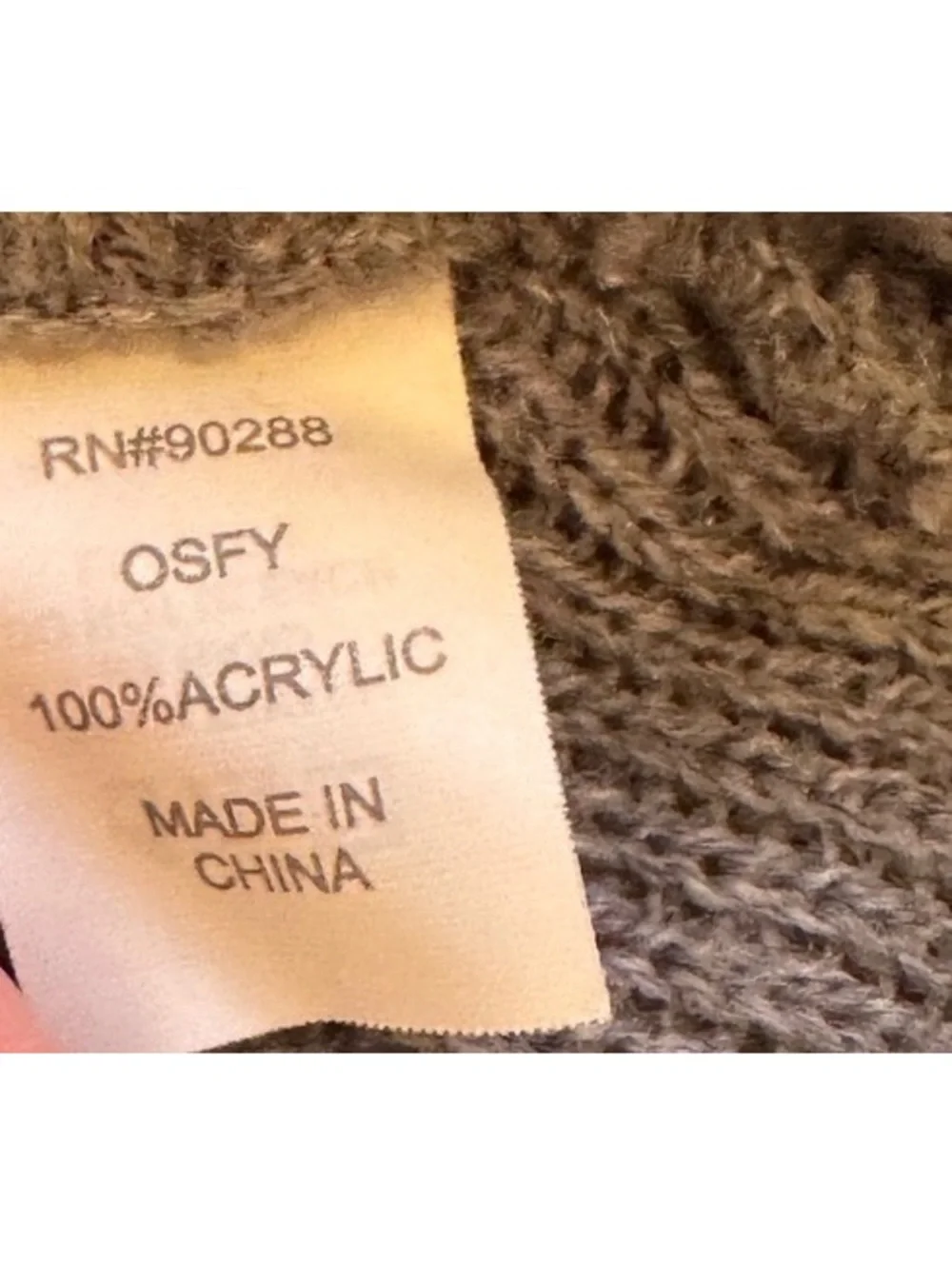 Adidas Gray Acrylic Knit Beanie Hat